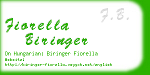 fiorella biringer business card